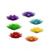 7 Chakra sfeerlichten Set van Lotus Display + 7 Chakra Sfeerlichten Goudrand