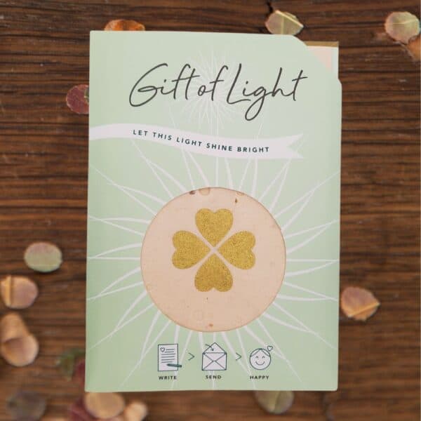 Gift of light sfeer-klaver Koperberg Arts & Craft - Gift of light - Klavertje