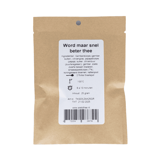 Arelo - Word maar snel beter thee zakje - 25 gram